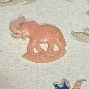 Vintage Pink Celluloid Lucky Elephant Charm Collectible Prize